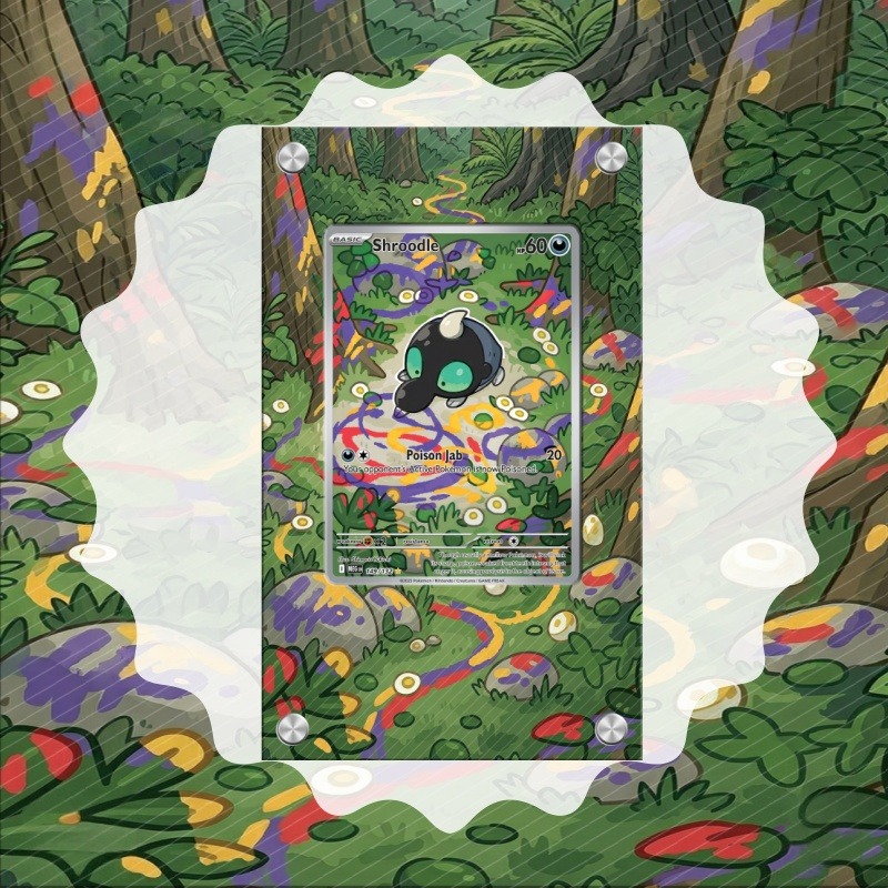 Anime Merchandise For Girls - Espositore per Carte Pokemon Shroodle, Portachiavi