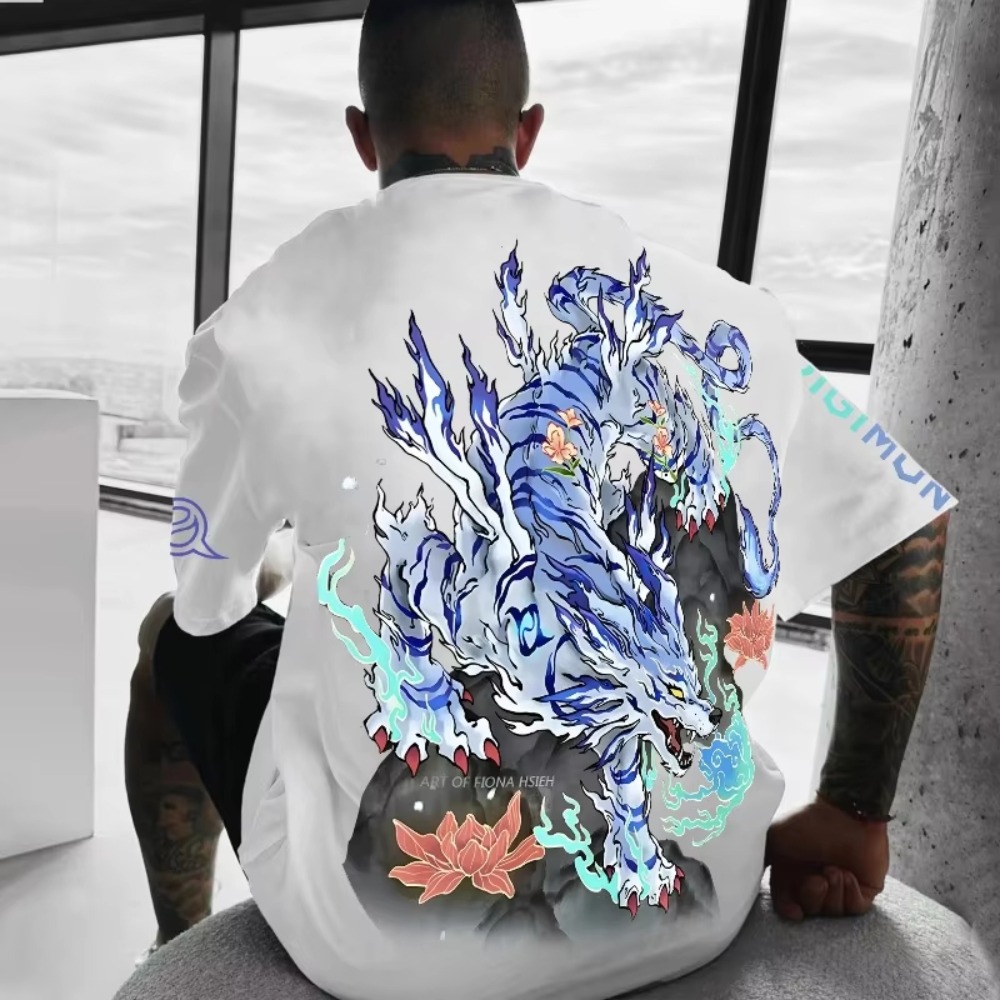 Anime Merchandise Store In Japan - T-shirt stampata Digimon Adventure Anime Garurumon