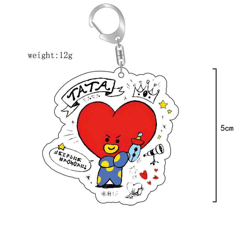 Portachiavi in acrilico BT21 a - Anime Merchandise For Girls recensione e prezzo